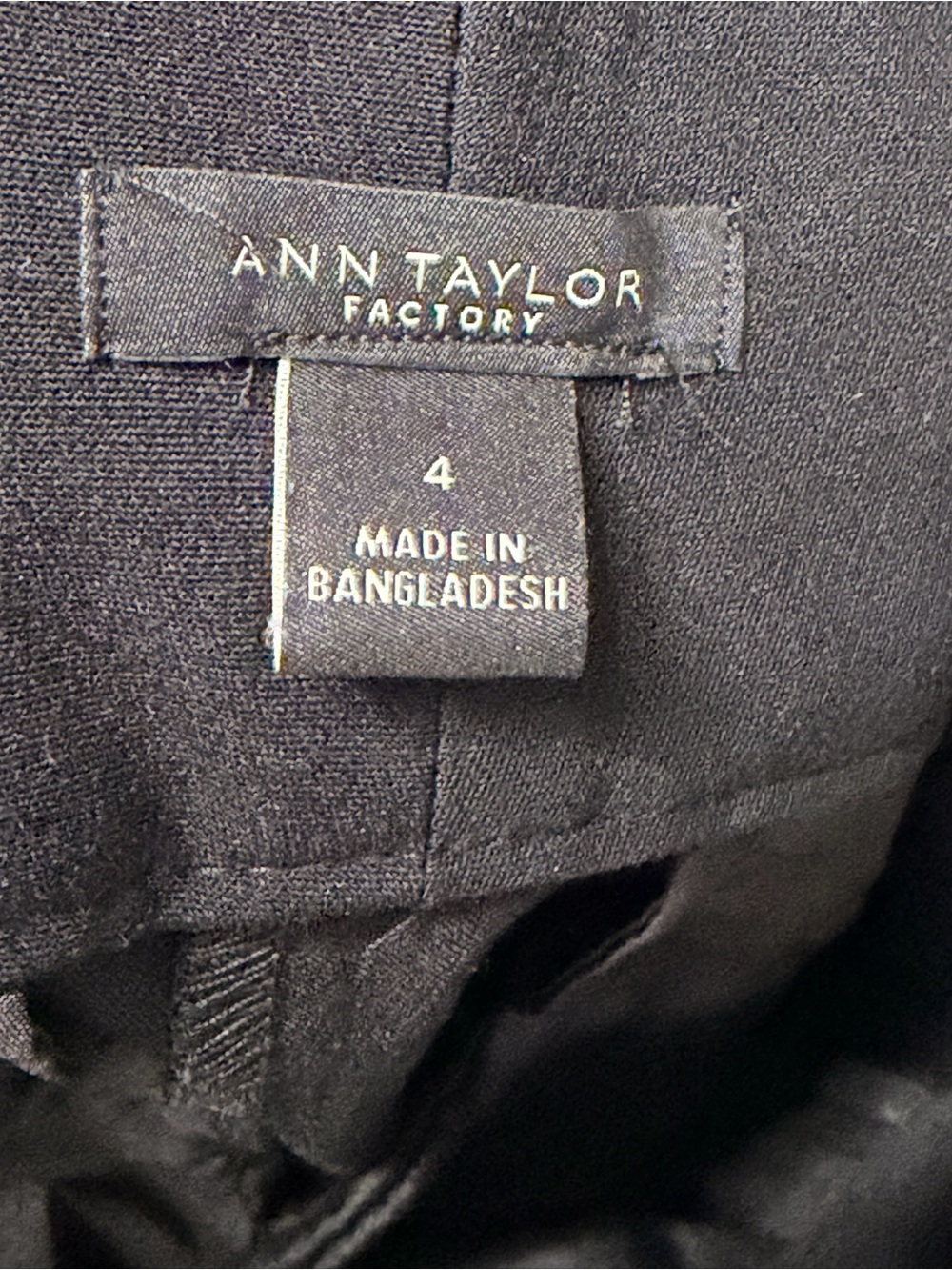 Ann Taylor Factory Black Stretch Bootcut Dress Pants Office Workwear Size 4 - Picture 5 of 6